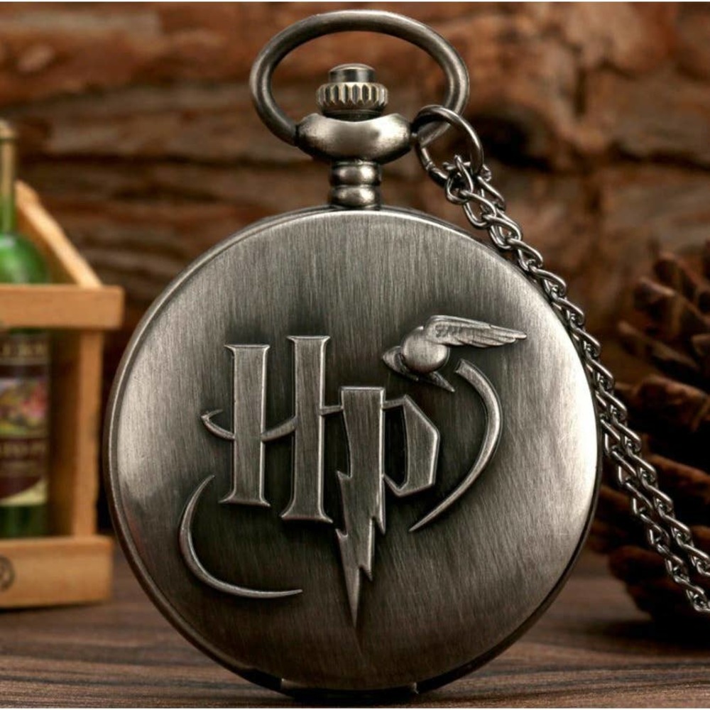 Harry Potter Pocket Watch NEW Gift Pendant Vintage Silver Flying Snitch Logo